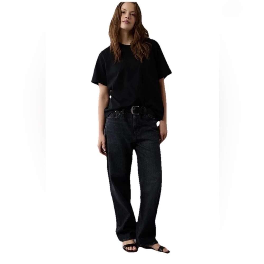 NEW American Eagle Black Ex-Boyfriend Jeans Comfort Stretch Waist  Womens 4L 27